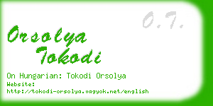 orsolya tokodi business card
